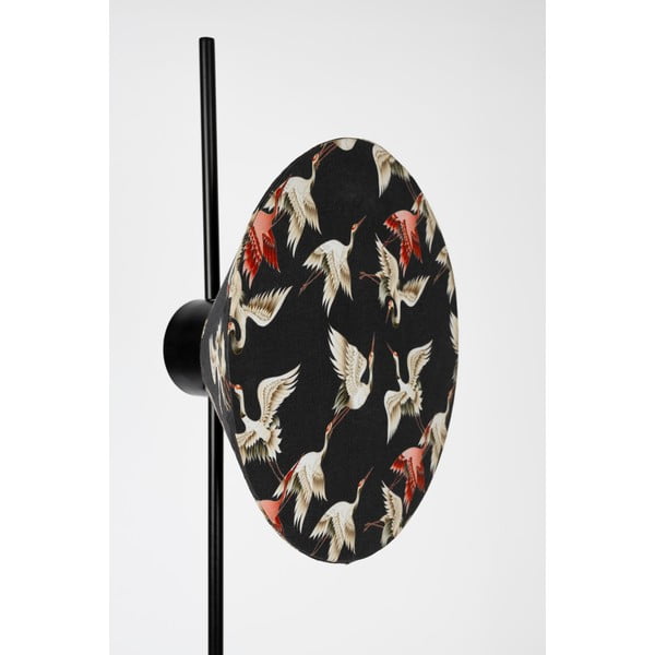 Čierna stojacia lampa s textilným tienidlom (výška 158 cm) Jaylee – White Label-image-4