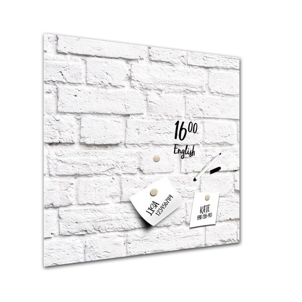 Magnetická tabuľa Styler White Bricks, 30 × 30 cm-image-1