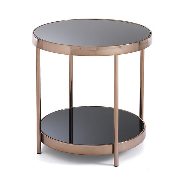 Odkladací stolík vo farbe ružového zlata Tomasucci Rings, ø 45 cm
