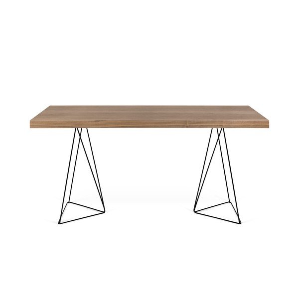 Hnedý stôl s čiernymi nohami TemaHome Multi, 180 × 77 cm-image-4