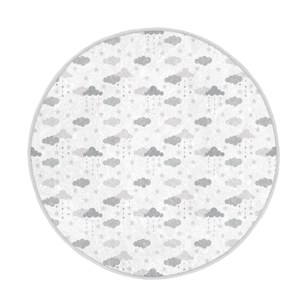 Detský koberec vo svetlosivo-bielej farbe ø 80 cm Comfort – Mila Home