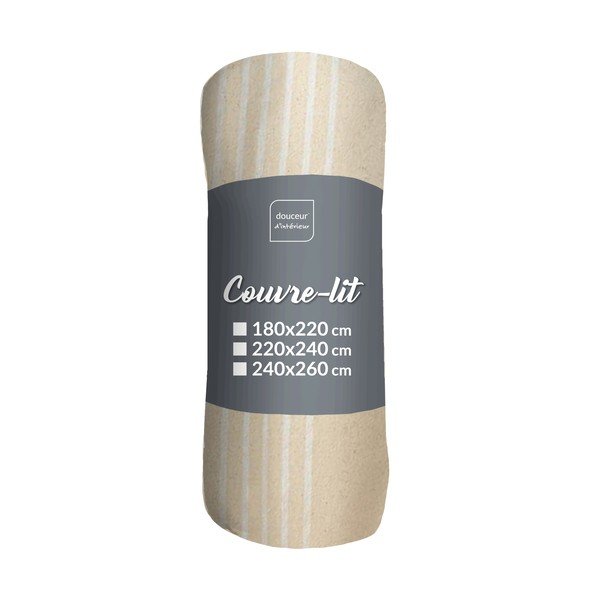 Béžový pléd 220x240 cm Adele – douceur d'intérieur