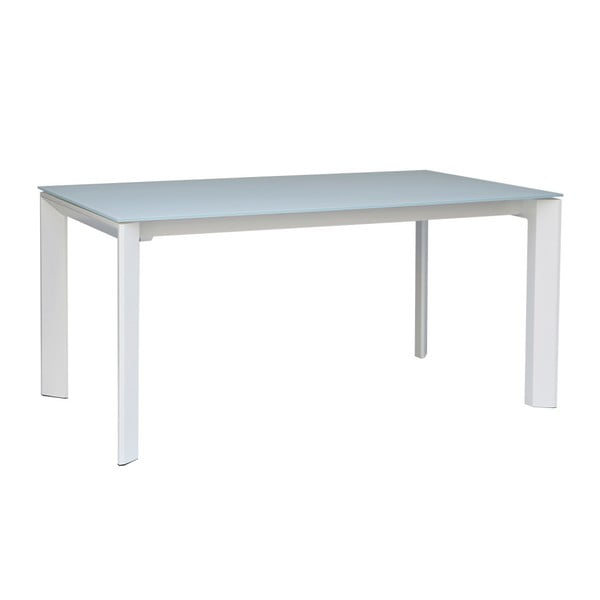 Biely rozkladací jedálenský stôl sømcasa Tamara, 160 × 90 cm