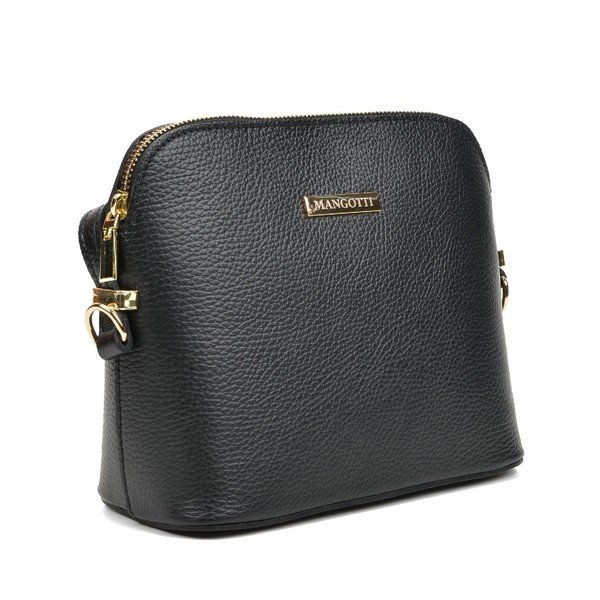 Čierna kožená kabelka Mangotti Bags Cosma-image-4