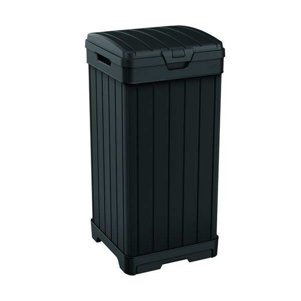 Čierny záhradný odpadkový kôš na kolieskach Keter, 125 l