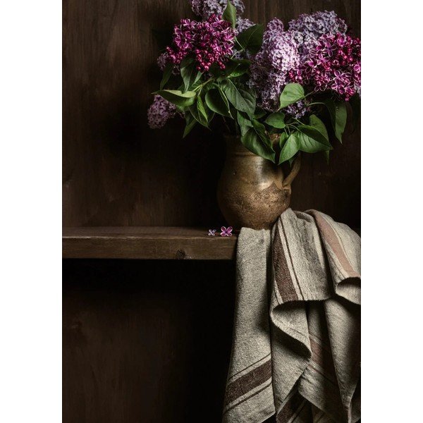 Ľanové obrúsky v súprave 2 ks Beige Stripe Vintage – Linen Tales-image-1