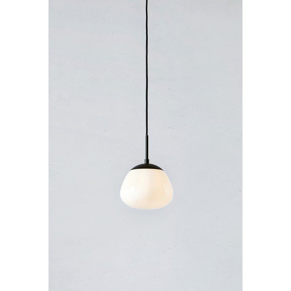 Čierno-biele závesné svietidlo so skleneným tienidlom ø 18 cm Rise - Markslöjd-image-1