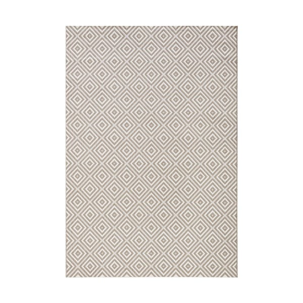 Sivý vonkajší koberec NORTHRUGS Karo, 200 × 290 cm
