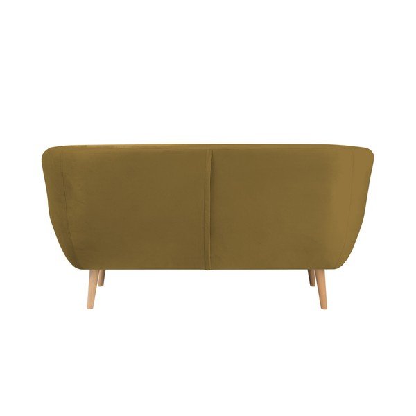 Horčicovožltá dvojmiestna pohovka Mazzini Sofas Benito-image-1