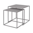 Svetlosivé kovové konferenčné stolíky v súprave 2 ks 40x40 cm Fera – Blomus