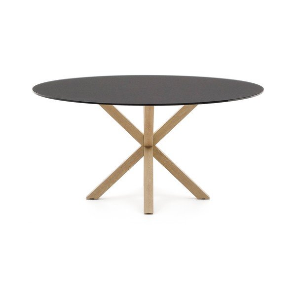 Okrúhly jedálenský stôl so sklenenou doskou ø 150 cm Argo – Kave Home-image-2