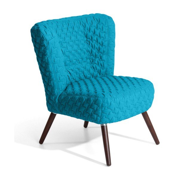 Modré kreslo Max Winzer Neele Structured