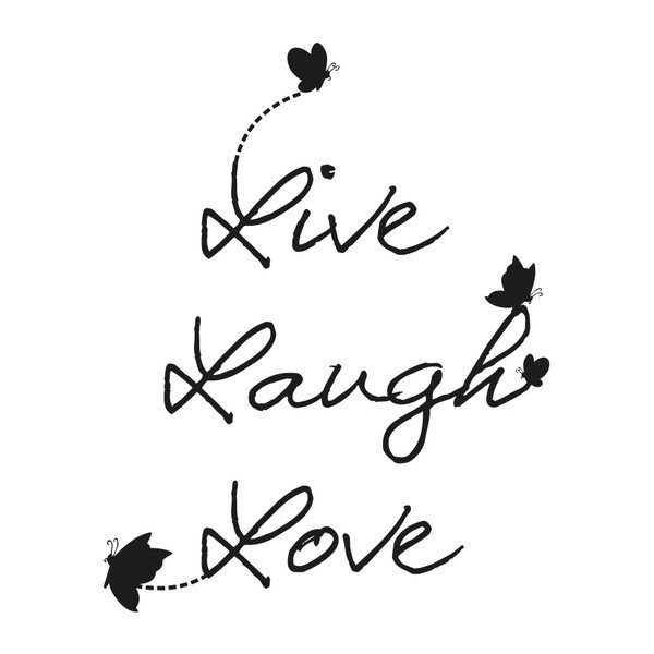 Samolepka Ambiance Live Laugh Love, 55 × 45 cm-image-1