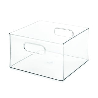 Transparentný úložný box iDesign The Home Edit, 25,4 x 25,3 x 15,4 cm