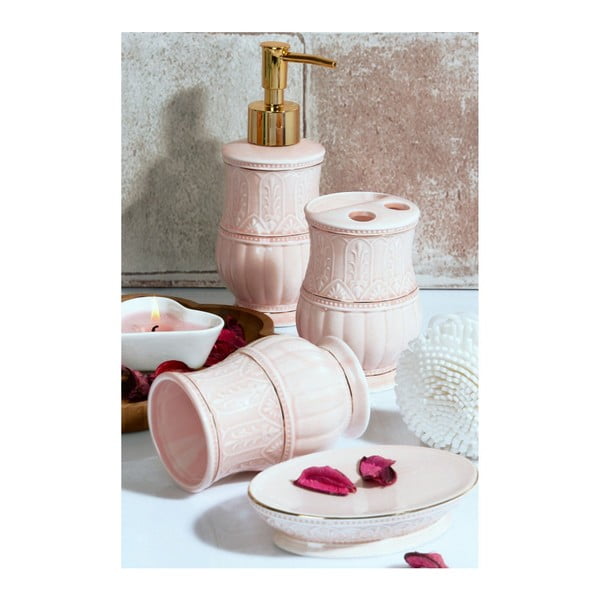 Set ružových kúpeľňových doplnkov Orient