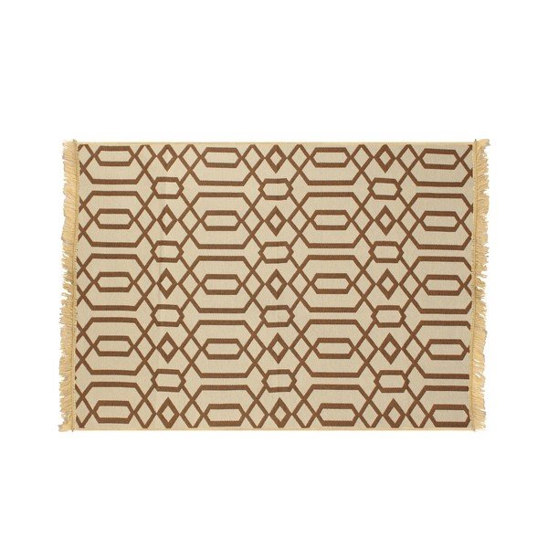 Béžový koberec s hnedým vzorom Ya Rugs Kenar, 60 × 90 cm-image-1