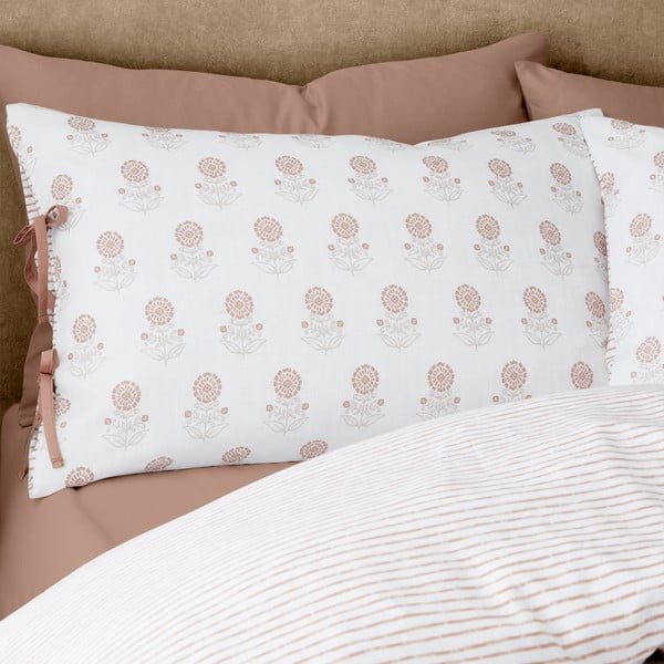 Biele obliečky na dvojlôžko 200x200 cm Woodblock Floral – Pineapple Elephant-image-3