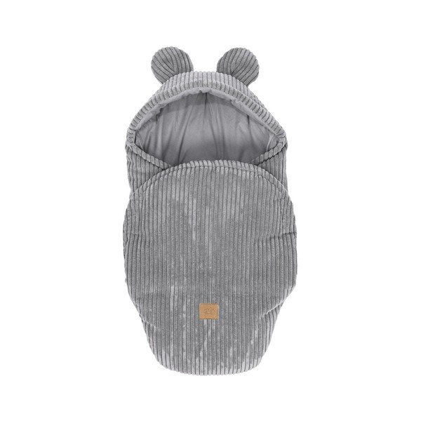 Sivá menčestrová detská zavinovačka 45x80 cm – Meowbaby