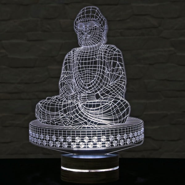 3D stolová lampa Budha