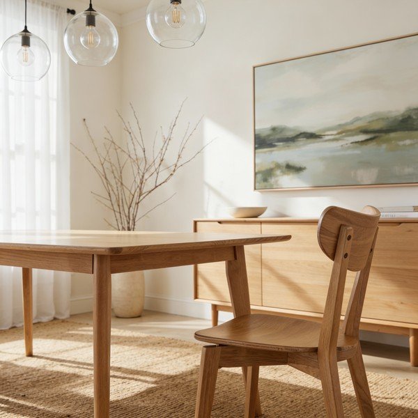 Jedálenské stoličky v dekore duba Roxby - Actona-image-3