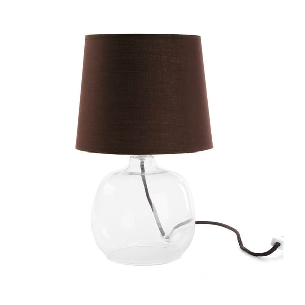 Hnedá sklenená stolová lampa Versa Bobby, ø 22 cm