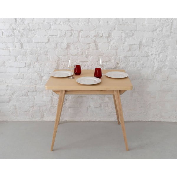 Rozkladací jedálenský stôl s doskou v dekore jaseňového dreva 65x90 cm Envelope – Ragaba-image-3