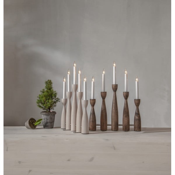 Vianočná svetelná dekorácia do zásuvky v tmavoprírodnej farbe Midja 2.0 – Star Trading-image-3