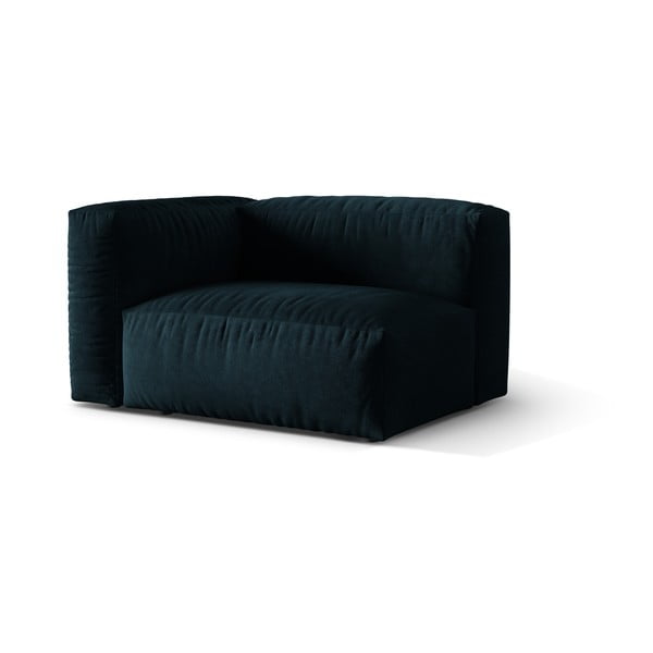 Tmavomodrý zamatový modul pohovky (ľavý roh) Martina – Micadoni -image-1