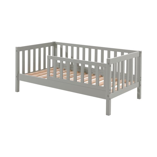 Sivá detská posteľ Vipack Junior, 70 x 140 cm