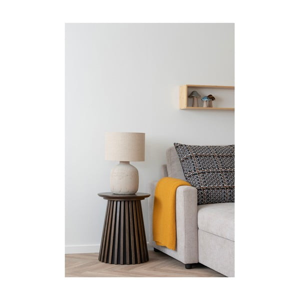 Žltá pletená deka z recyklovanej bavlny 130x170 cm Santos – House Nordic-image-1