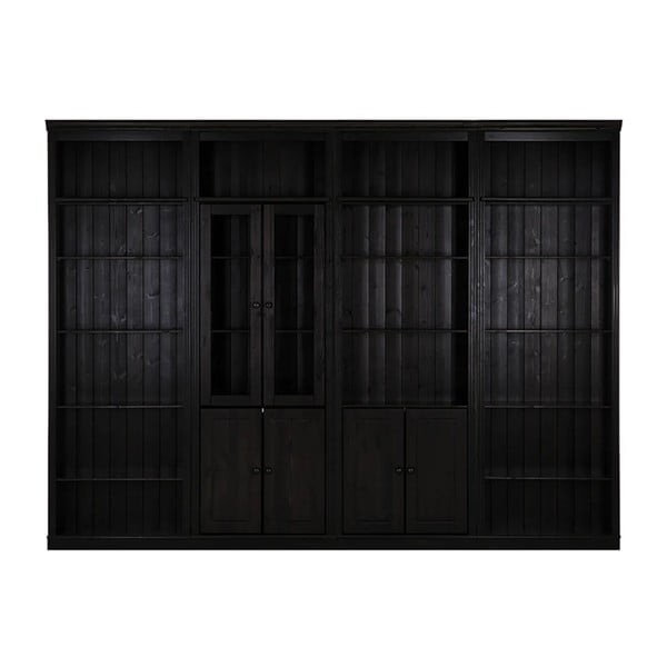 Hnedá knižnica z borovicového dreva 296x223 cm Anita – Støraa