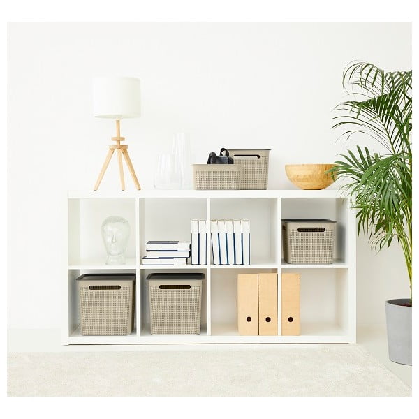 Biely úložný košík z recyklovaného plastu Brisen - Rotho-image-1