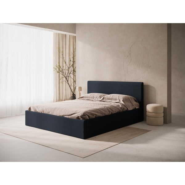 Tmavomodré čalúnené čelo postele 190,5x100 cm Remo – Micadoni -image-1