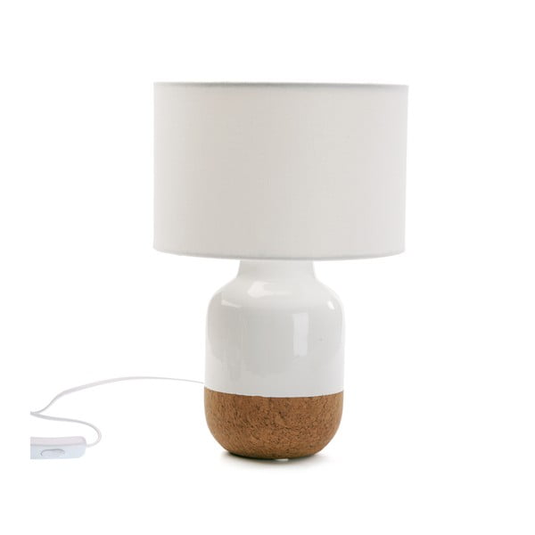Biela porcelánová stolová lampa Versa Moderna