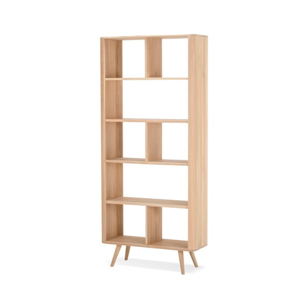 Knižnica z dubového dreva Gazzda Ena, 90 × 35 × 200 cm-image-1