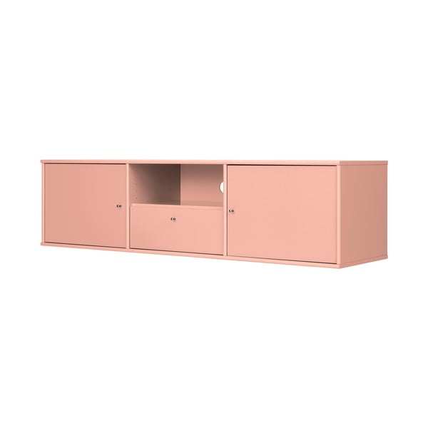Ružový TV stolík 161x42x45 cm Mistral – Hammel Furniture-image-1