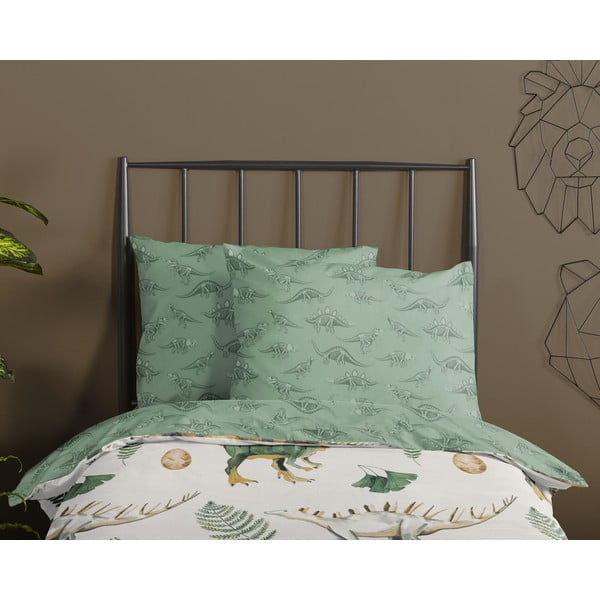 Zelené/béžové bavlnené detské obliečky do postieľky 100x135 cm Gabi – Good Morning-image-2