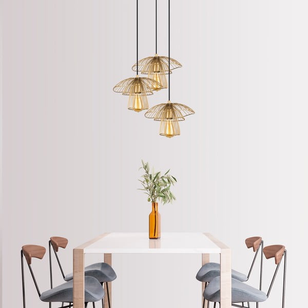 Závesné svietidlo v zlatej farbe Squid Lighting Root, výška 117 cm-image-2