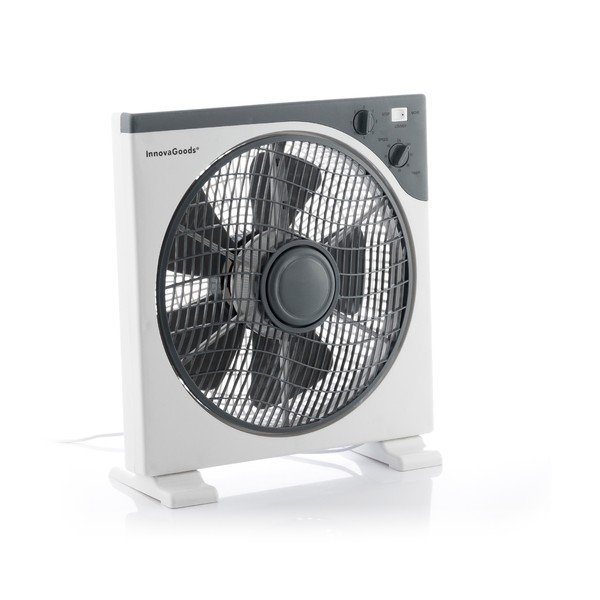 Biely podlahový ventilátor InnovaGoods, ø 30 cm