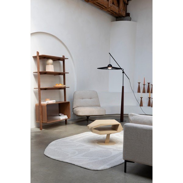 Hnedá knižnica z jaseňového dreva s posuvnými dverami 90x180x35 cm Rise – Zuiver-image-3