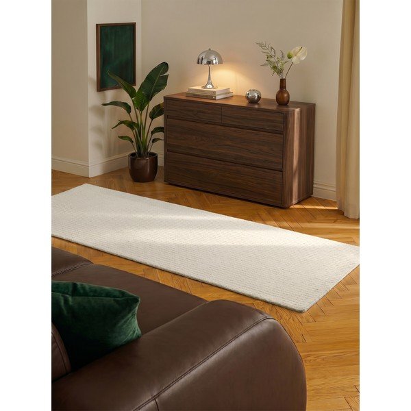 Krémovobiely vlnený behúň 80x250 cm Eloise – Hanse Home-image-2