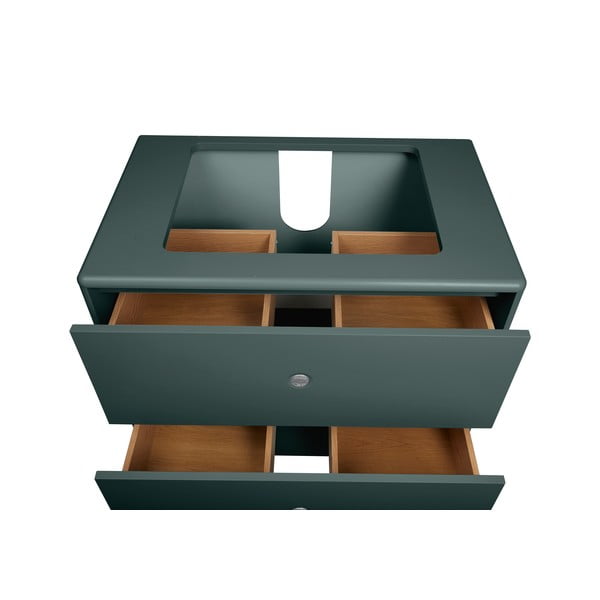 Tmavozelená závesná skrinka s umývadlom bez batérie 80x62 cm Color Bath – Tom Tailor-image-2