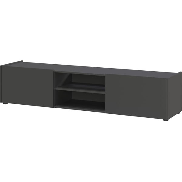 TV stolík v dekore duba v antracitovo-prírodnej farbe 164x35 cm Schlangen – Germania-image-2