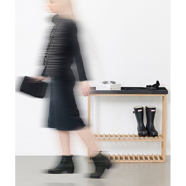 Polica na topánky/úložný stolík s bielou doskou Wireworks Hello Storage-image-3