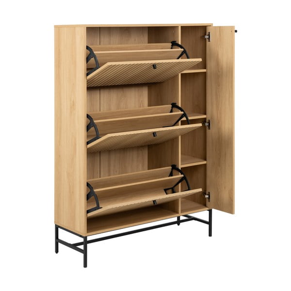 Výklopná skrinka na topánky v dekore duba v prírodnej farbe 99x140x35 cm Albany  – Actona-image-3