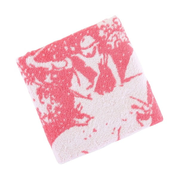 Ružovo-biely bavlnený uterák BHPC Special, 50x100 cm