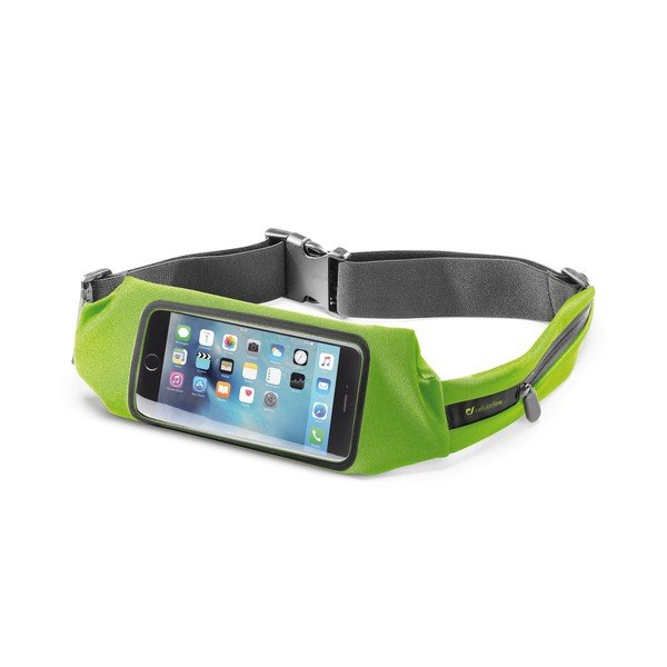 Športové puzdro CellularLine WAISTBAND, limetkové