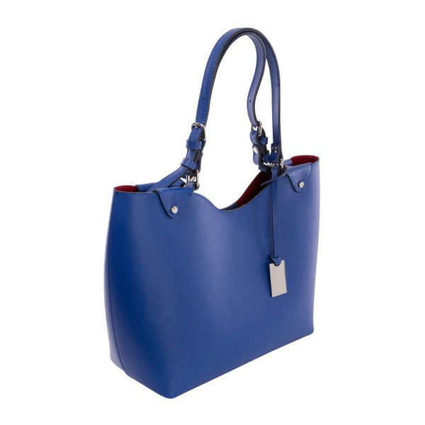 Modrá kabelka z pravej kože Andrea Cardone DB Sun Navy