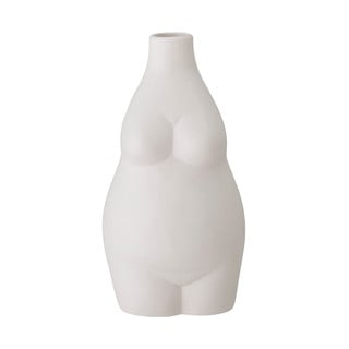 Biela kameninová váza Bloomingville Elora, výška 18 cm