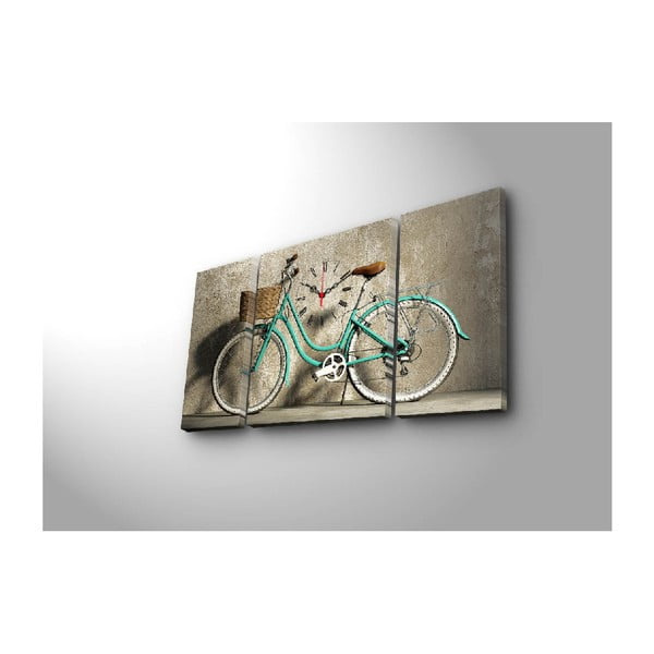 Nástenné obrazové hodiny Bicykel, 84 × 45 cm-image-1